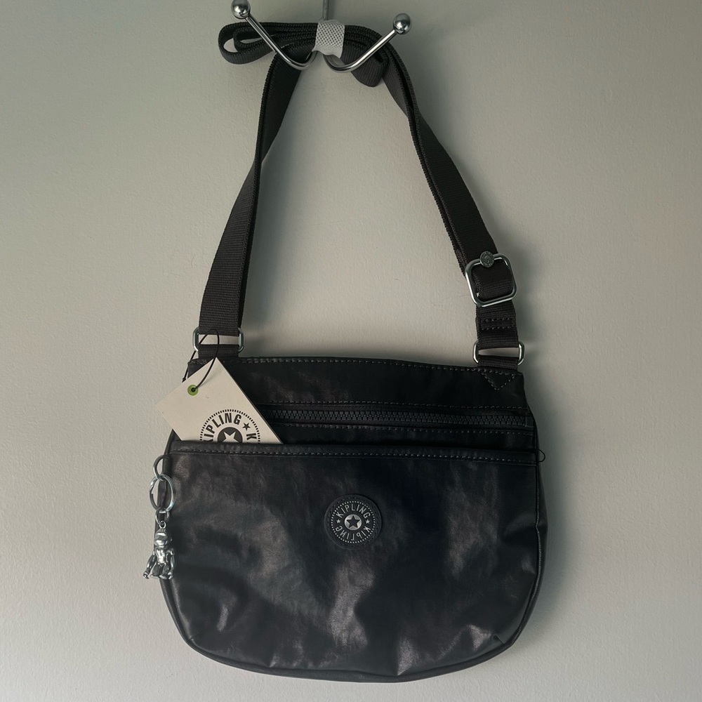 Kipling Emmylou Grey Coated Nylon Crossbody